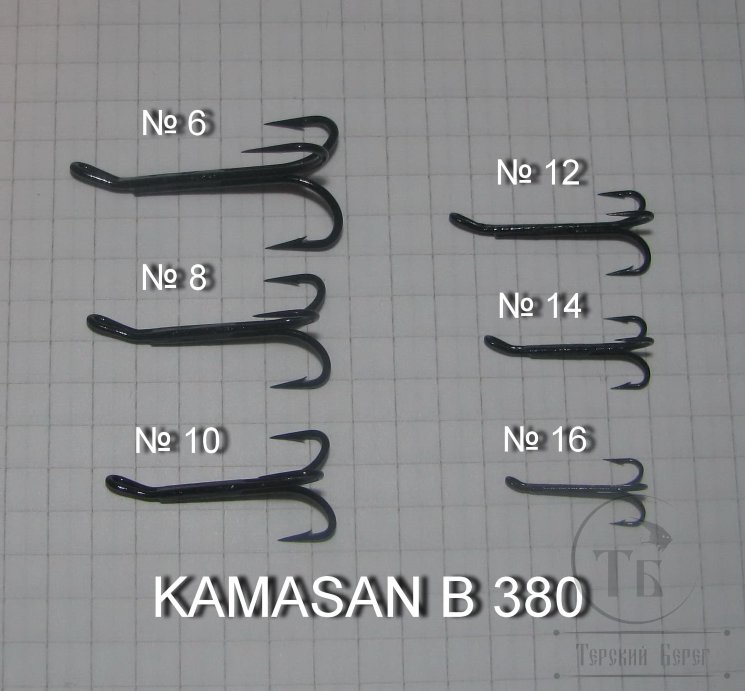 Kamasan В 380 тройник вязальный  черный  № 10