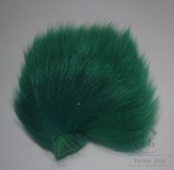 Мех арктического песца темно зеленый / arctic fox fur kelly green