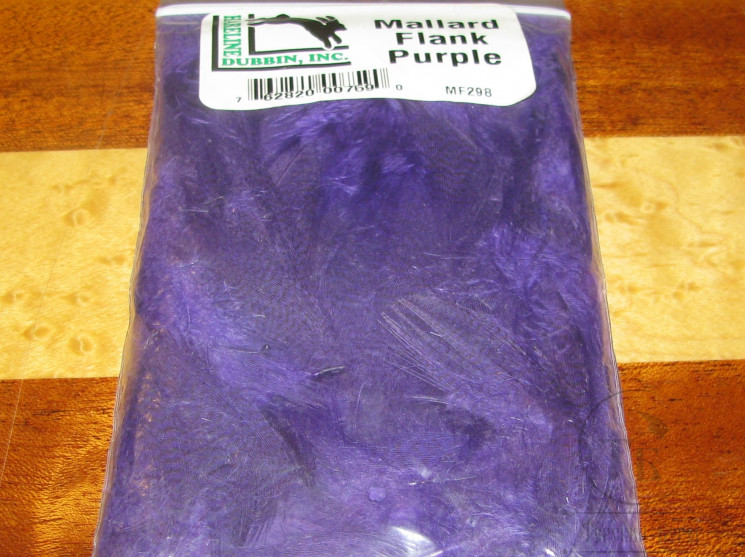 Перья селезня кряквы Mallard Flank Purple Hareline