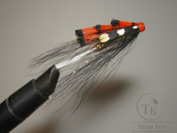  Лососёвая муха Shrimp Англ. крыло ( 26 ) пластик 1,5 дюйма Black 2