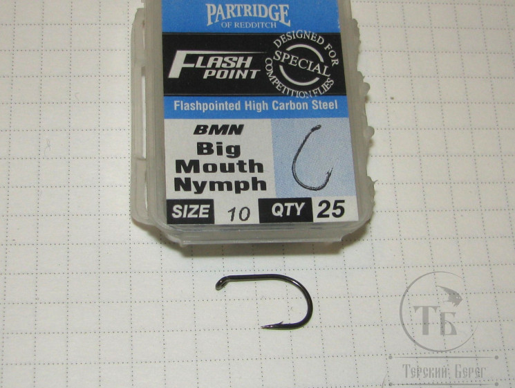 Крючки Partridge BMN Big Mount Nymph № 10 ( 25 шт )