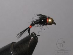 Муха нимфа Scud  ( 51 ) GH  Pheasant Tail Black  nymph  крючок scud № 10