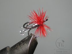 Муха на тройнике "хариус форель" ( 31 )  Red Silver Tag кр. №12