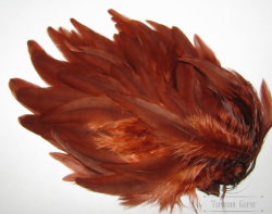 Куриное перо Hen feathers fiery brown