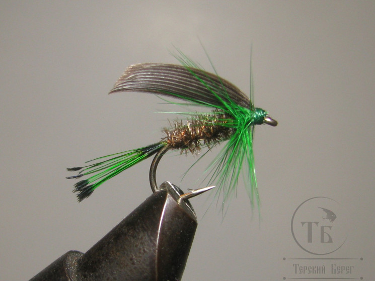 Муха мокрая Wet fly ( 13 ) Green Butcher Wet № 8