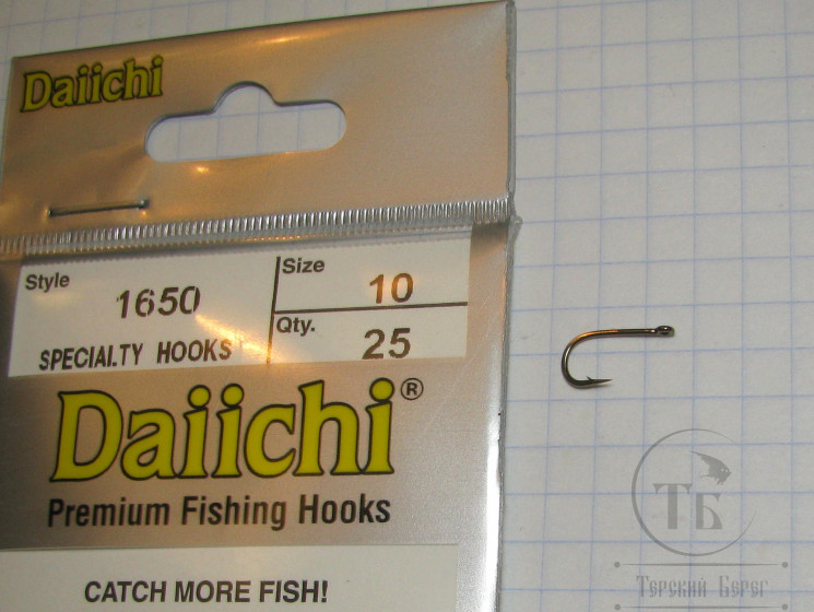 Крючки Daiichi Heavy Tube / EGG 1650 № 10 ( 25 шт )