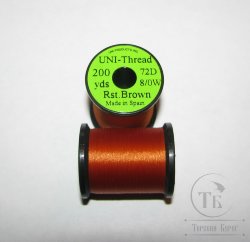 Монтажная нить UNI THREAD 8/0 Rusty Brown 200 yds