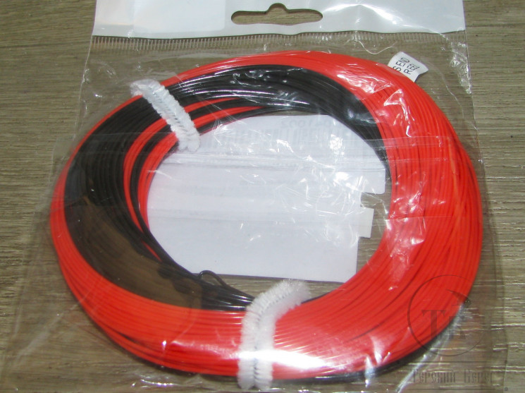Шнур одноручный тонущий ( петли с двух сторон ) Sinking Line WF-8S/FS 90 ft.Red  Black 