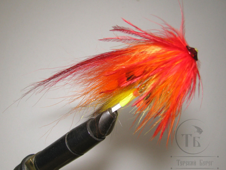 Муха лососёвая Turbo Pl. FF ( 32 ) Fire Varzuga T 8,0 mm. 11 sm.