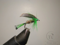 Муха мокрая Wet fly ( 15 ) Green Butcher Wet № 12