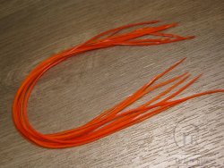 Перо Dry Fly (для сухих мух) 10 шт оранжевое , крючки № 16 - 14