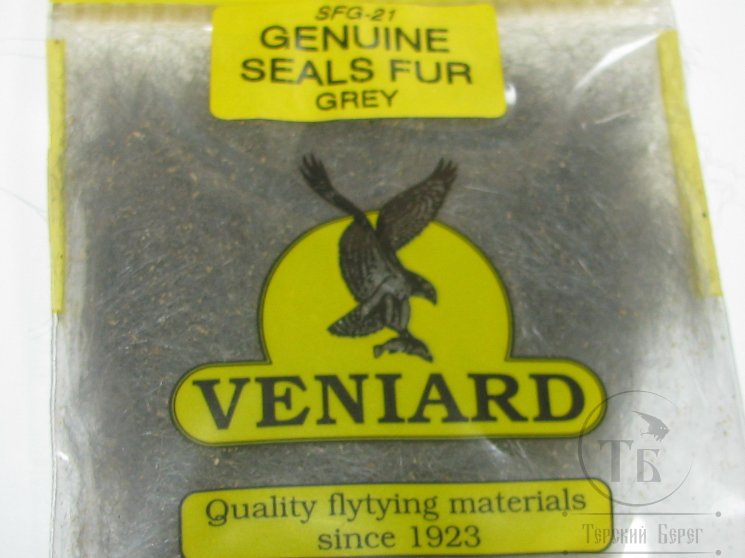 Даббинг тюленя Genuine Seals Fur Veniard dyed Grey