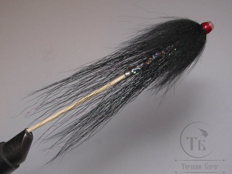  Муха лососёвая с "английским крылом" WG tube Mt. ( 38 ) D 2,6 медь 1 3/4 дюйма Black Silver