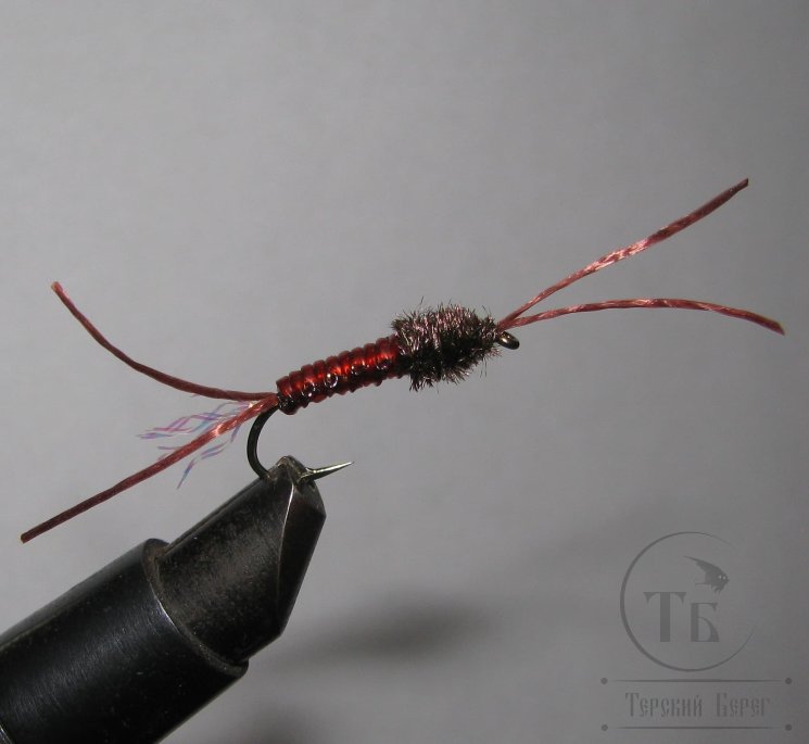 Мухa нимфа Lt ( 11 ) Nymph Sili Legs peacock / brown №6