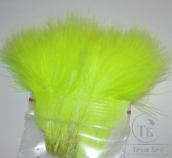 Мягкие пуховые перья Marabou Strung 1/8 OZ Fl. Yellow Терский Берег
