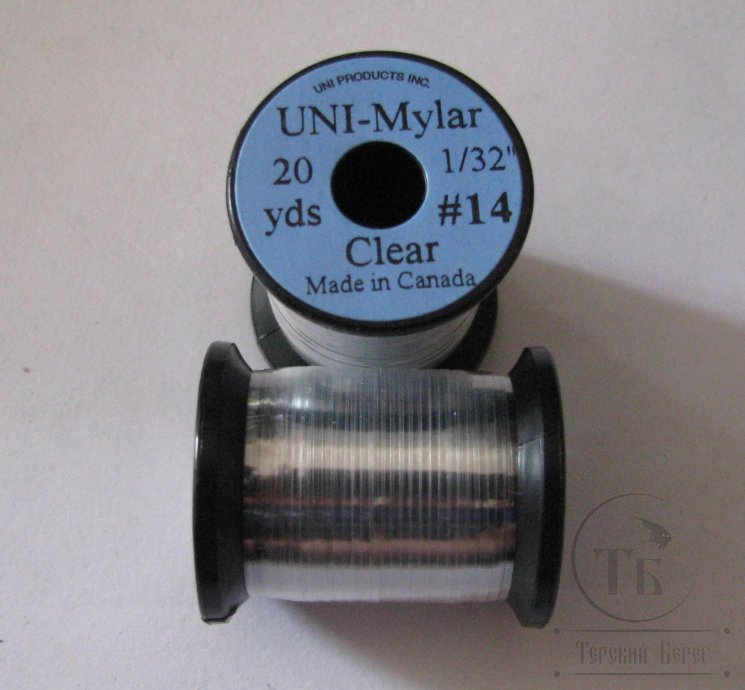 Плоский люрекс UNI Mylar 20 yds 1/32 # 14 Clear