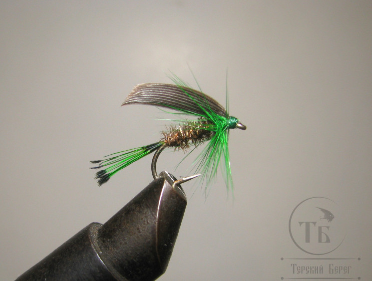 Муха мокрая Wet fly ( 17 ) Green Butcher Wet № 16