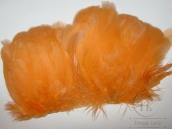 Куриное перо Hen feathers  лососёвый оранжевый