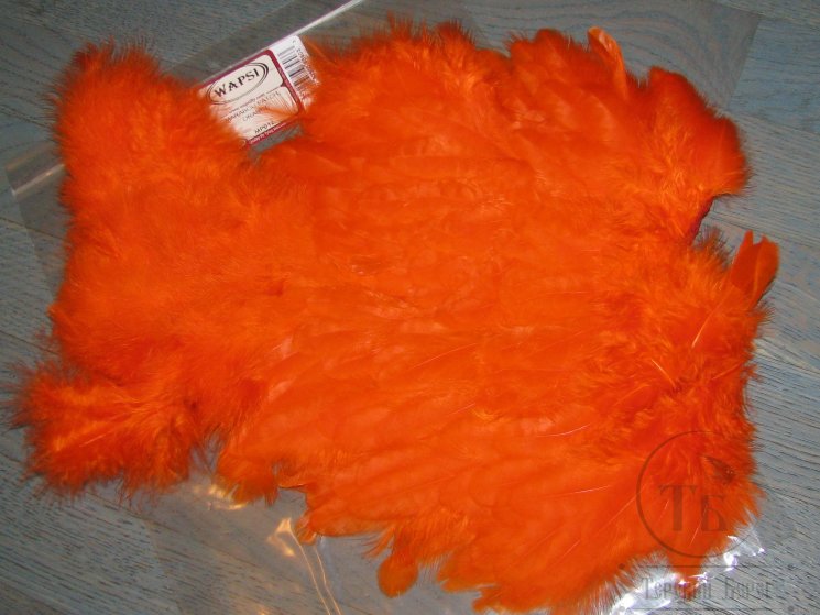 Перо курицы Soft Hackle Marabou Patch Orange Wapsi