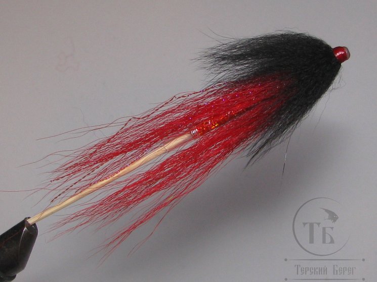  Муха лососёвая с "английским крылом" WG tube Mt. ( 40 ) D 2,6 медь 2.0 дюйма Red Black
