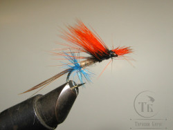 Муха сухая V Wings ( 10 ) Badger Orange Kumho №8