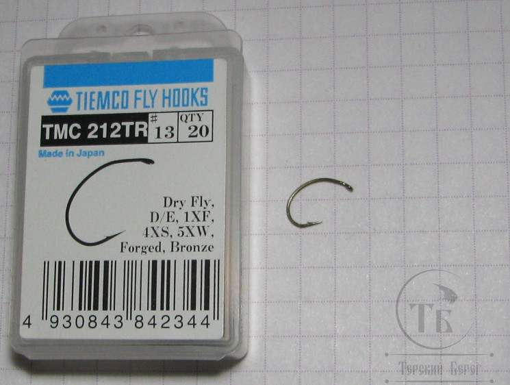 Крючки ТIEMCO Fly Hook TMC 212TR № 13 Bronze ( 10 штук )
