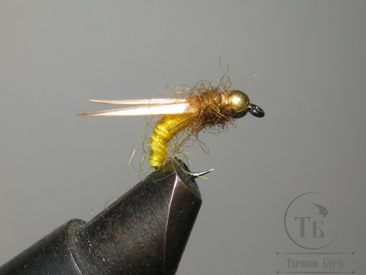 Муха нимфа Biot ( 52 ) Scud Amber Yellow nymph крючок № 10 (Scud)