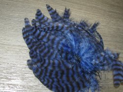 Куриное перо Hen Feathers Grizzly Blue гризли синий