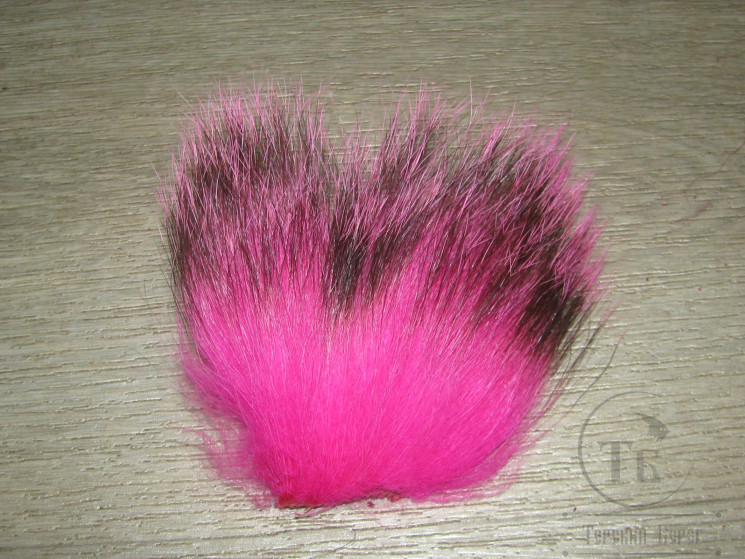 Мех барсука огненно розовый / Badger Fur Hot Pink  