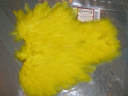 Перо курицы Soft Hackle Marabou Patch Yellow Wapsi