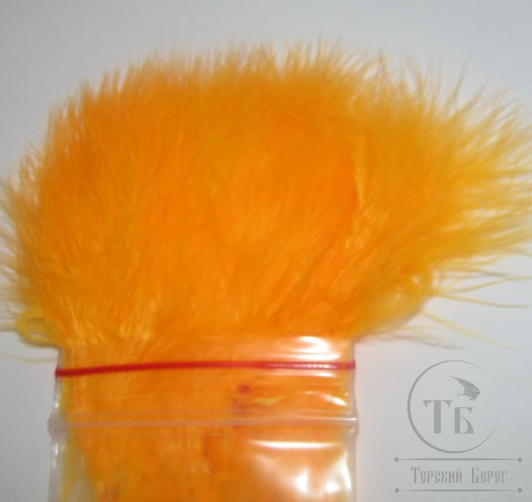 Мягкие пуховые перья Marabou Strung 1/8 OZ Fl. Orange Терский Берег