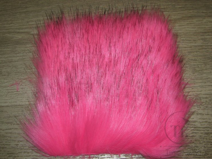 Искусственный мех / Craft Fur Fl. Pink Black Tips (5-7 cm)