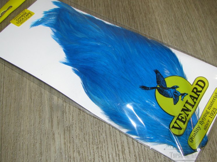 Скальп петуха  Chinese Cock Cape Silver dok Blue Veniard