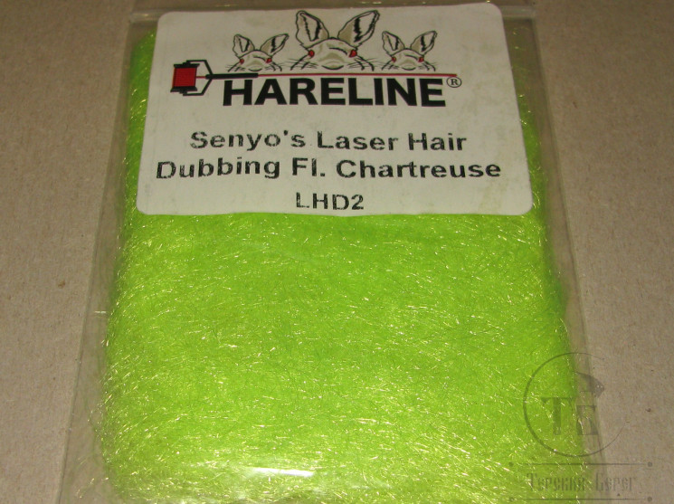 Даббинг Senyo s Lazer Hair Dab Fl. Chartreuse Hareline