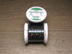 Плоский люрекс Holographic Tinsel 0,69 HL 07 Hol. Black 12 yds Hends