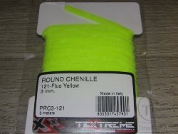 Round Chenille 3mm. Fl Yellow Textreme