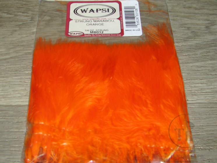 Мягкие пуховые перья Marabou Strung 1/4 OZ Orange ( Metz , Wapsi )