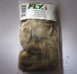 Перья селезня кряквы ( имитация перьев древесной утки ) Wood Duck Mallard Flank Super Fly