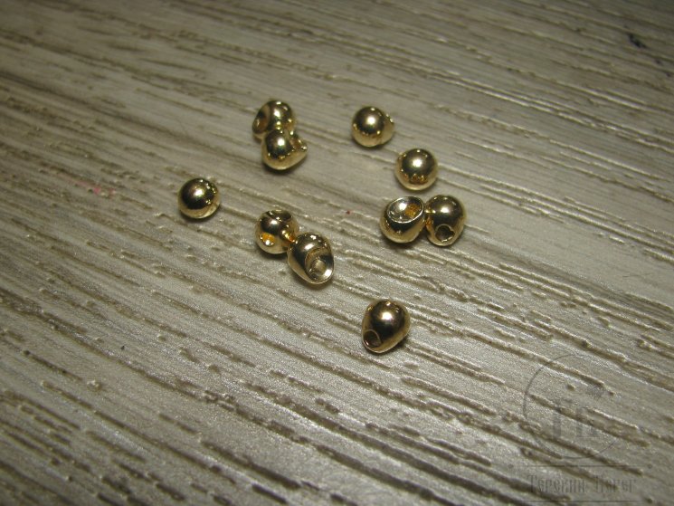 Головки вольфрамовые со смещенным отверстием  Micro Jig Heads D 2.3 Gold