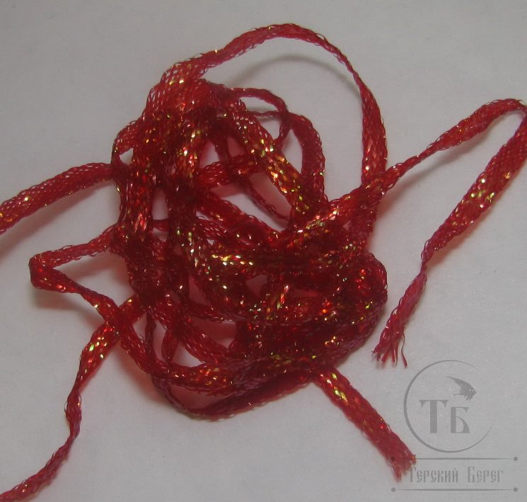Блестящая плетеная тесьма Pearl Scud Back Rusty Red 08 Hends