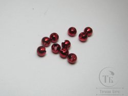 вольфрамовый шарик граненый с прорезью D 5,5 metallic red (10 шт)