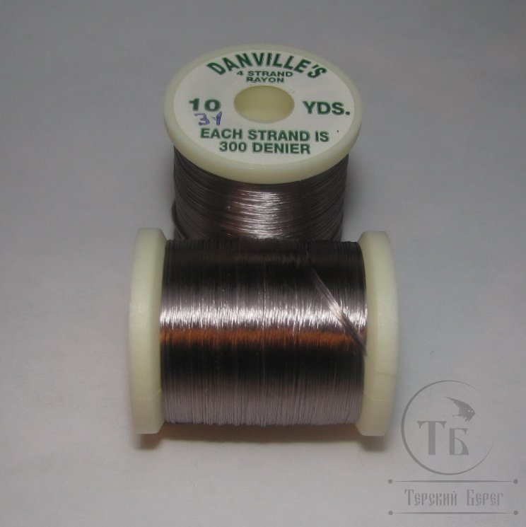 4-х прядный вискозный шелк Danville"s rayon 10 yds 300 den grey № 31