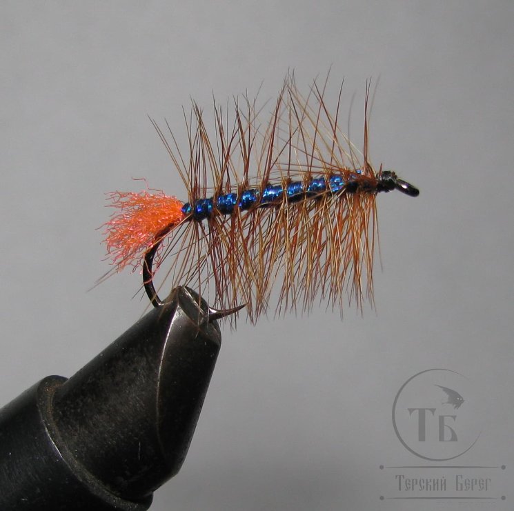 Муха Палмер PLM ( 24 ) Brown - Blue  # 14