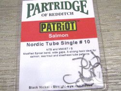 Одинарник трубочный Partridge Patriot Salmon Tube Single Black Nickel № 10