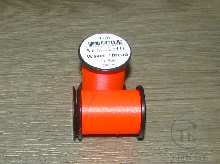 Монтажные нитки Classic Waxed 70D 220 m. 12/0 Fl. Red Semperfli