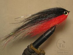 Муха щучья (46) Black Red 18 cm Крючок №3/0 