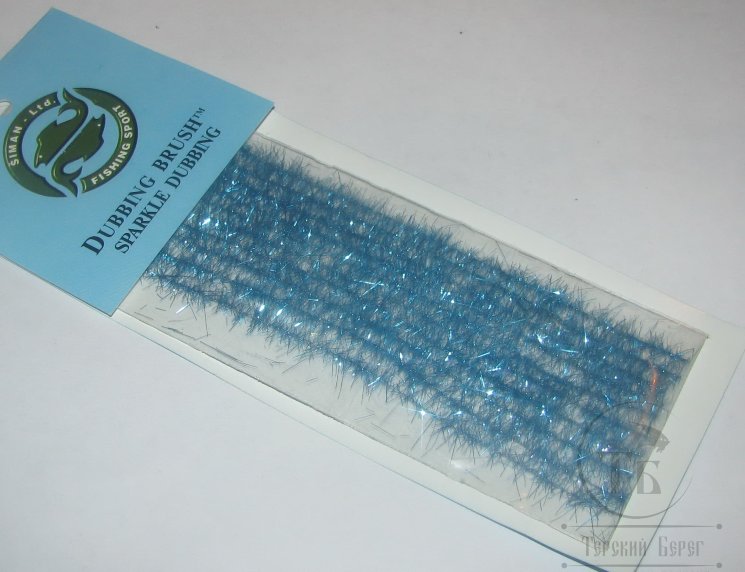 Даббинговая скрутка Dubbing brush sparkle Bright Blue (10шт.)  Siman