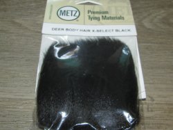 Мех оленя черный  Deer Body Hair X-Select Black Metz
