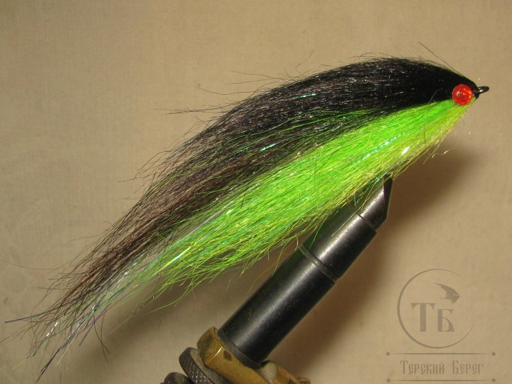 Муха щучья (48) Black Green 16 cm Крючок №2/0 