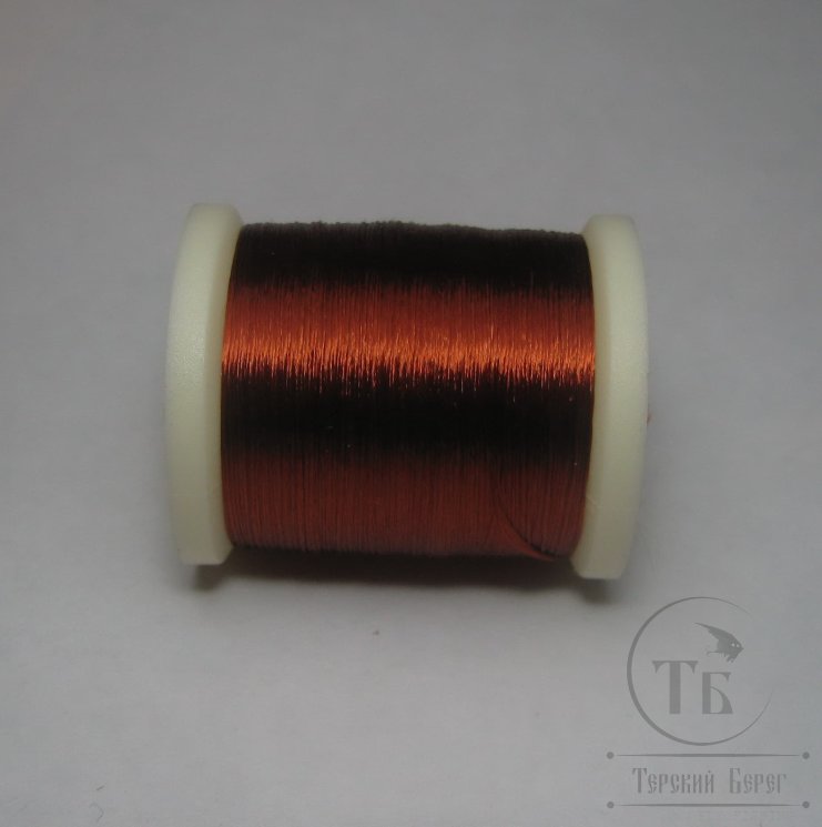 4-х прядный вискозный шелк Danville"s rayon 10 yds 300 den tobacco brown № 47
